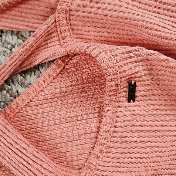 Oneill aquaria ribbed v neck midi dress medium slit - Picture 8 of 8